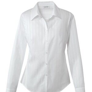 NWT Calvin Klein White Women's shirt dress- long sleeve